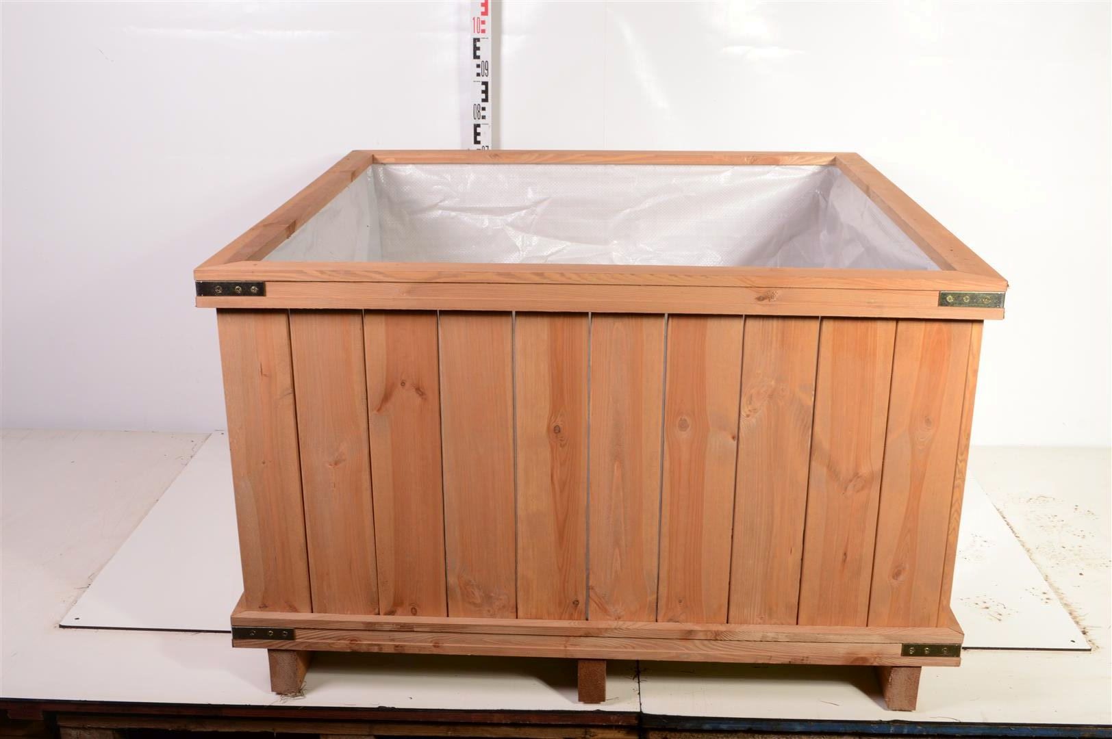 HoutenBloembak/HolzKubel/Wood.Cont. - 120X120X65 SQUARE