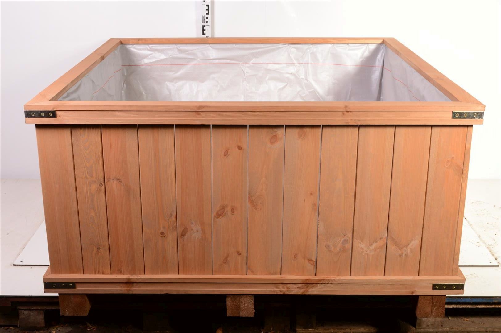 HoutenBloembak/HolzKubel/Wood.Cont. - 140X140X65 SQUARE