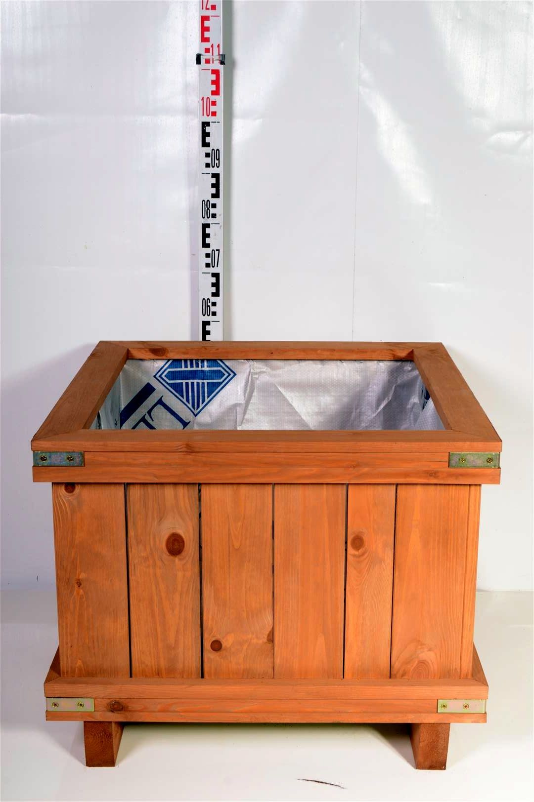 HoutenBloembak/HolzKubel/Wood.Cont. - 70X70X50 SQUARE