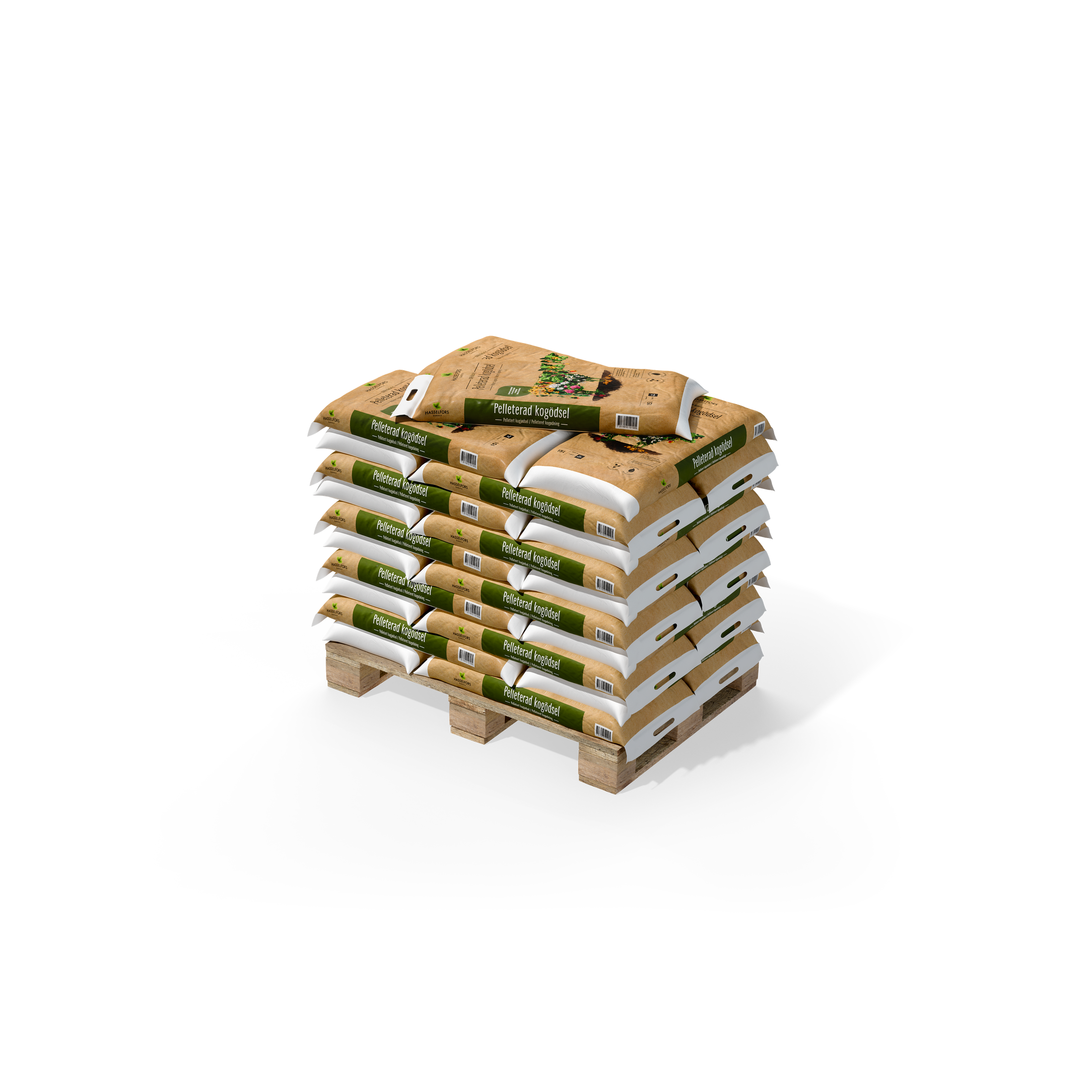 Hasselfors kogödsel pelleterad, 15 liter, 36st, Halvpall