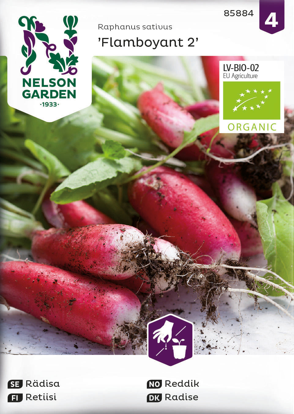 Rädisa Flamboyant 2 avlång Organic