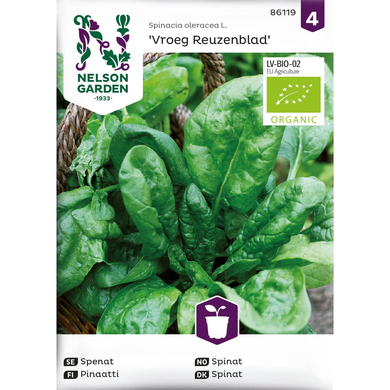 Spenat Vroeg Reuzenblad Organic