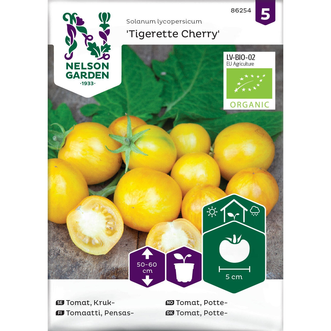 Tomat Kruk- Tigerette Cherry Organic