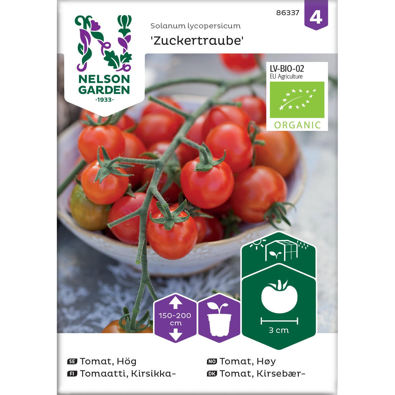 Tomat Hög Zuckertraube Organic