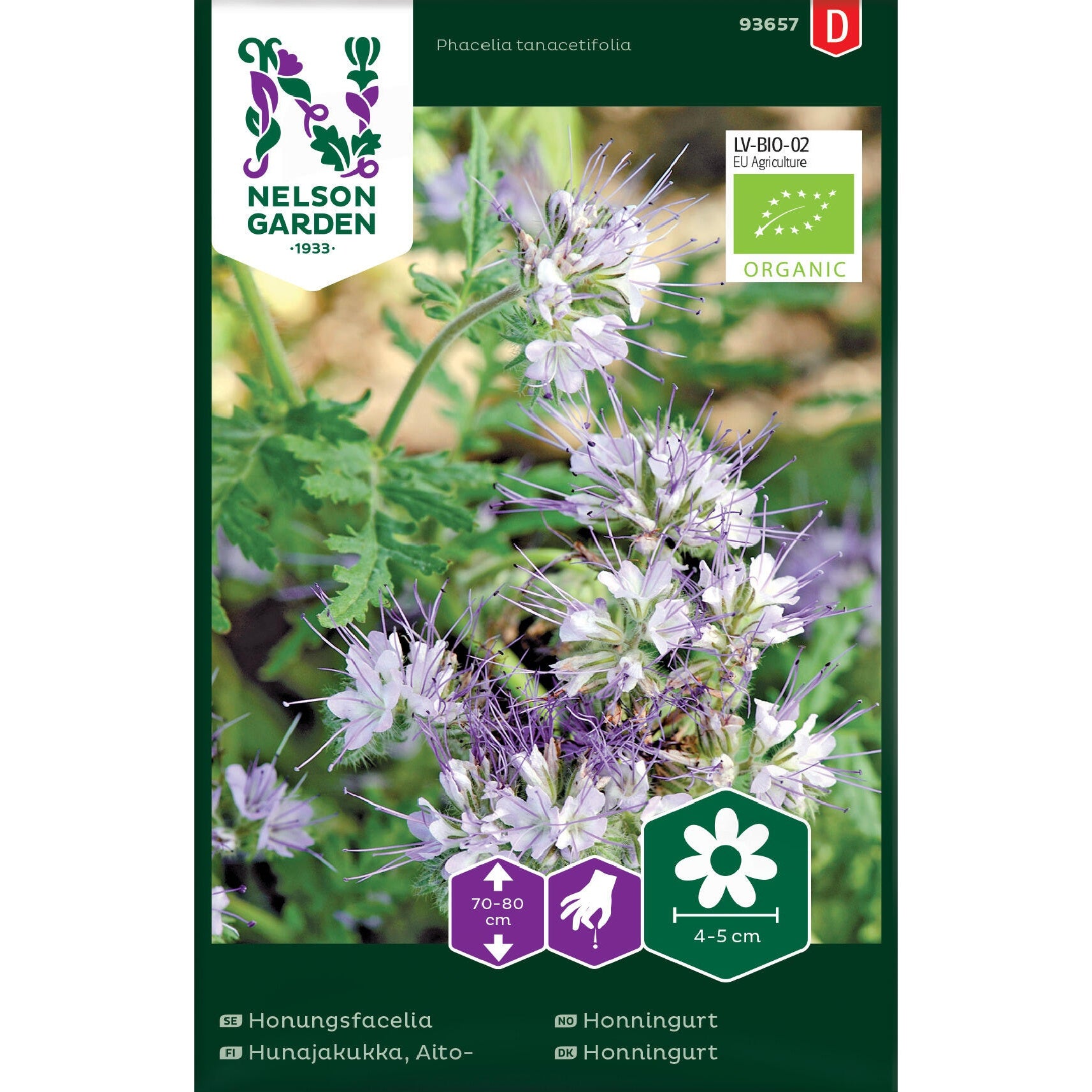 Honungsfacelia blå Organic