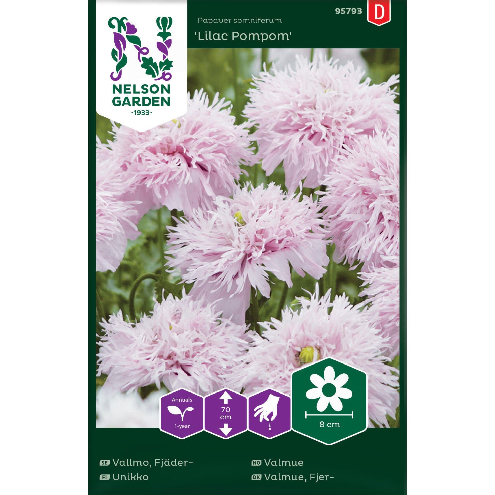Vallmo Fjäder- Lilac Pompom