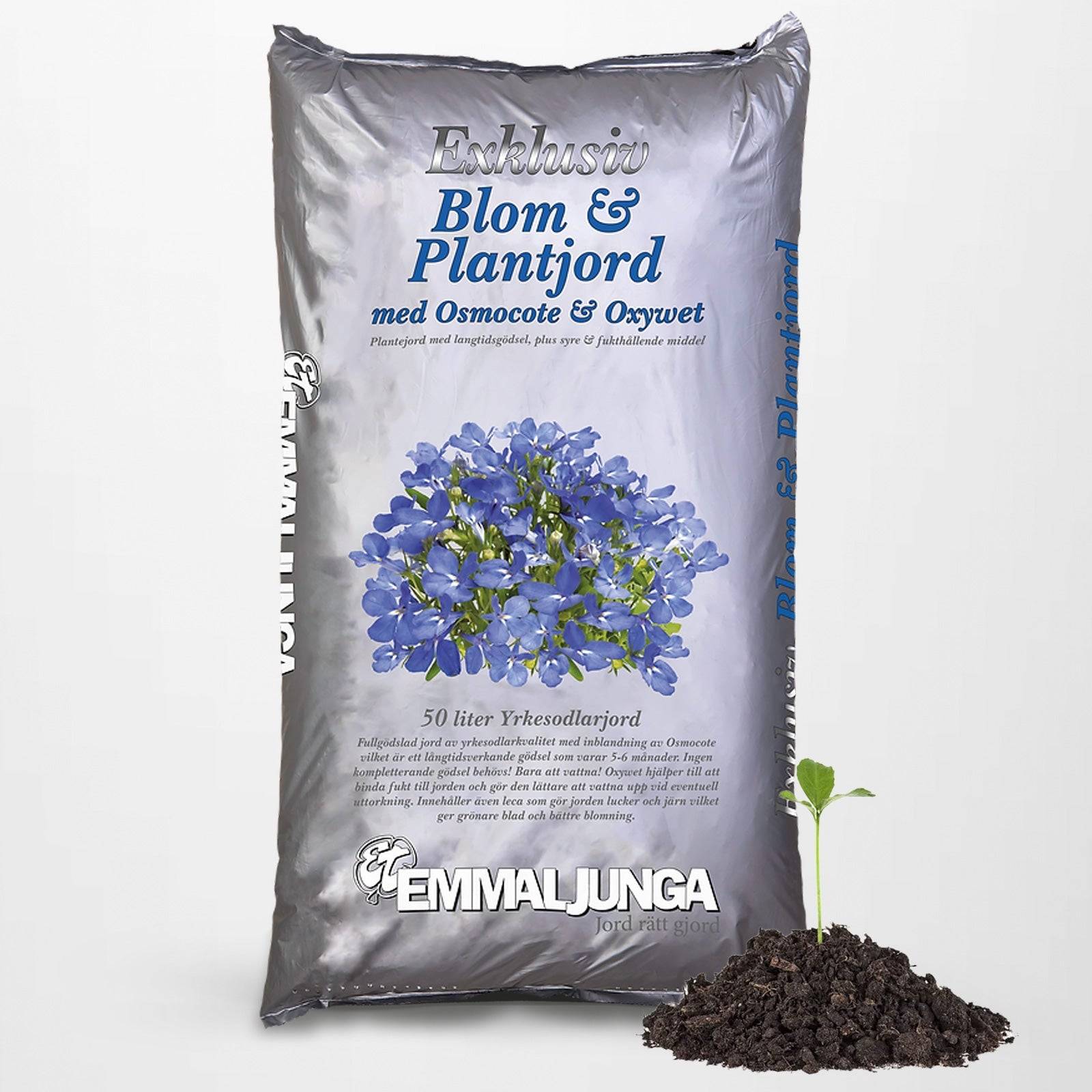 Köp Emmaljunga Exklusiv Blom och Plantjord med Osmocote 50L - Helpall 39st - Fraktfri Emmaljunga Jordförbättring