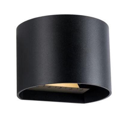 Svart Vägglampa LED GOURA