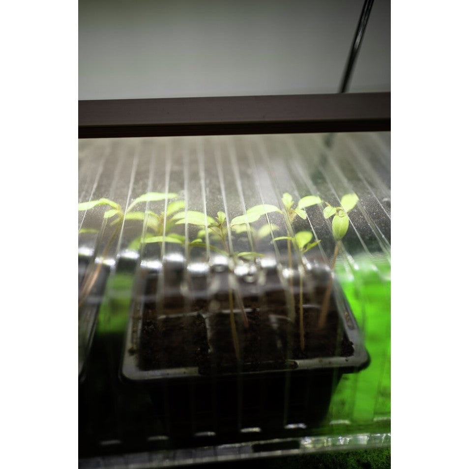 MINIDRIVHUS, 57x24 cm m. 48 krukor