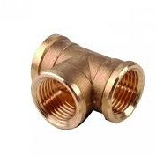 Mässing T-koppling med 1 tum gänga