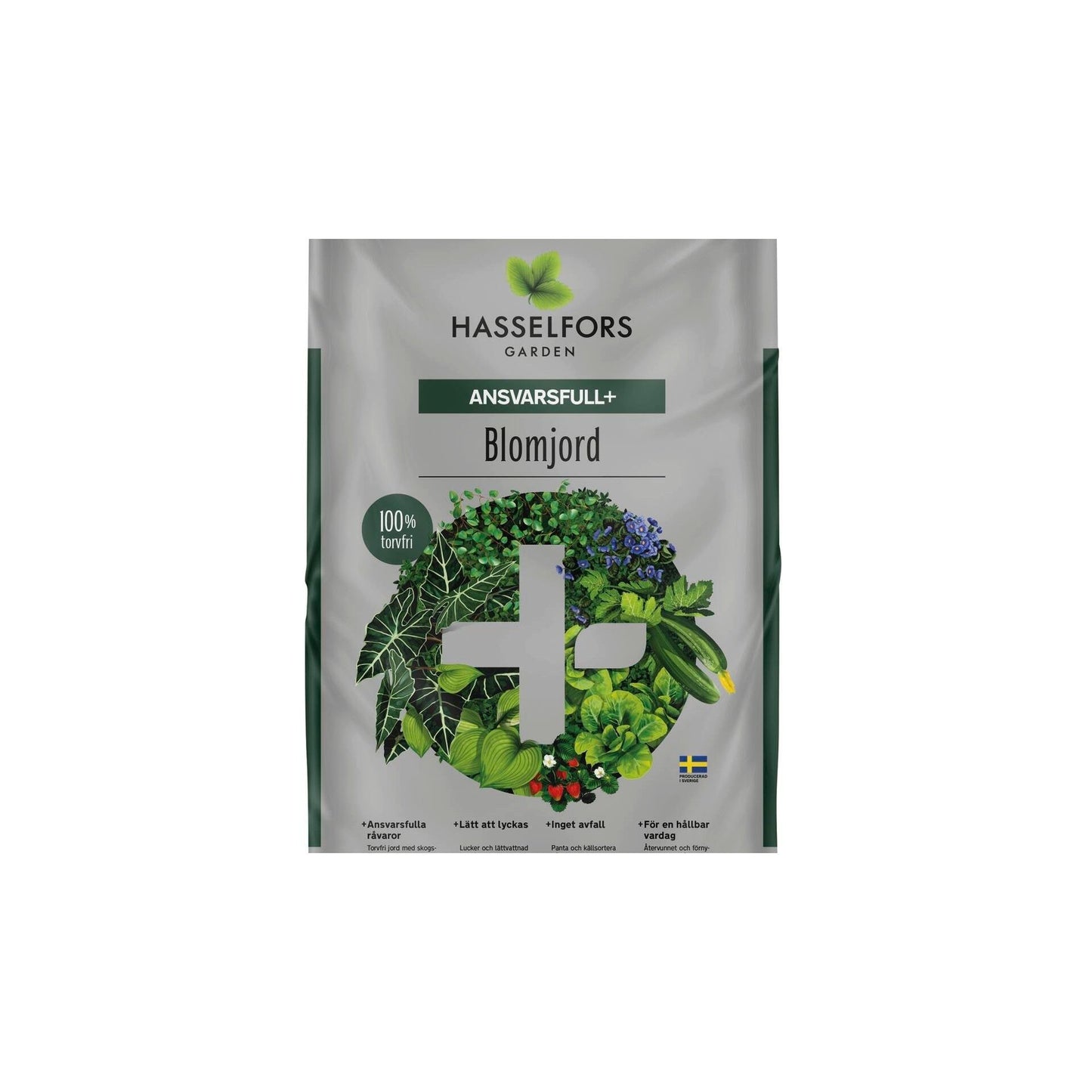 Hasselfors Ansvarsfull + Torvfri Blomjord 10 liter, 66st, Halvpall