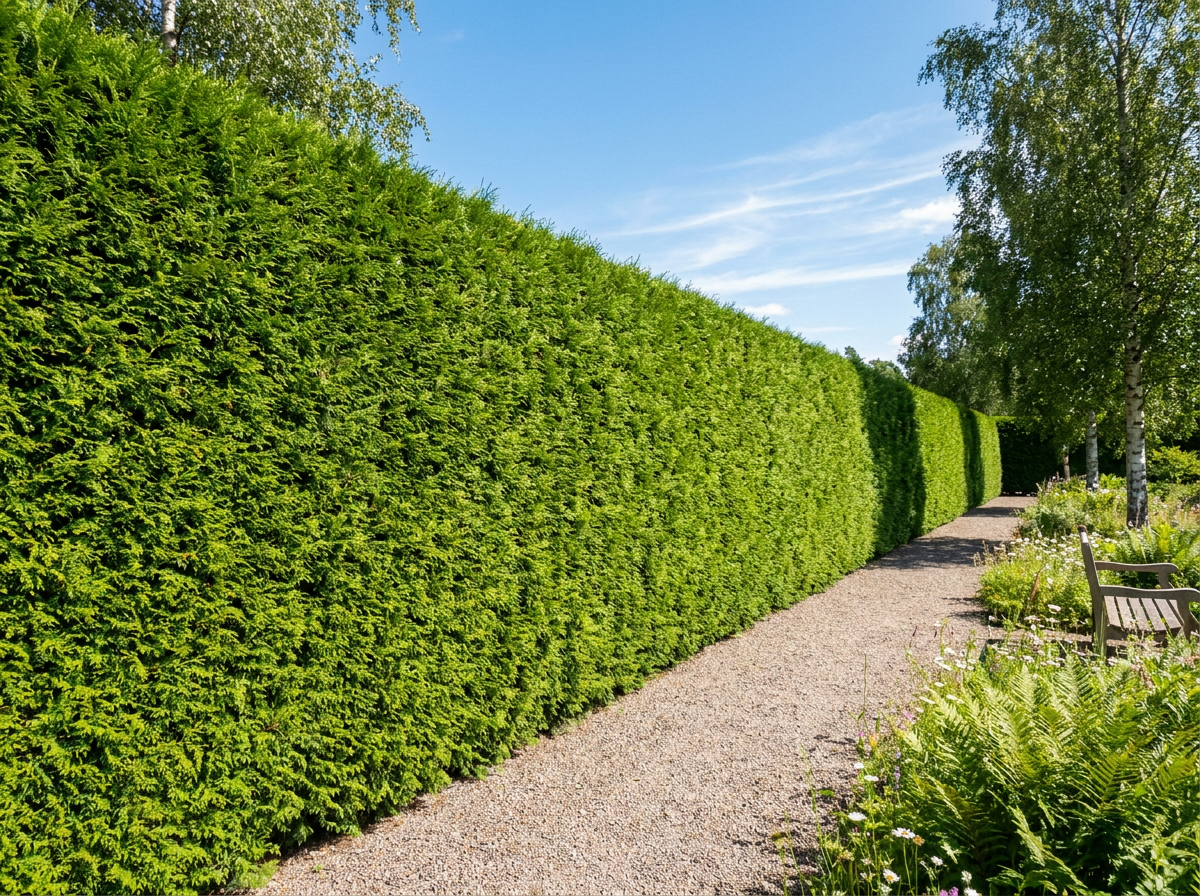 Sommarbeskärning av thuja – guide för täta häckväxter