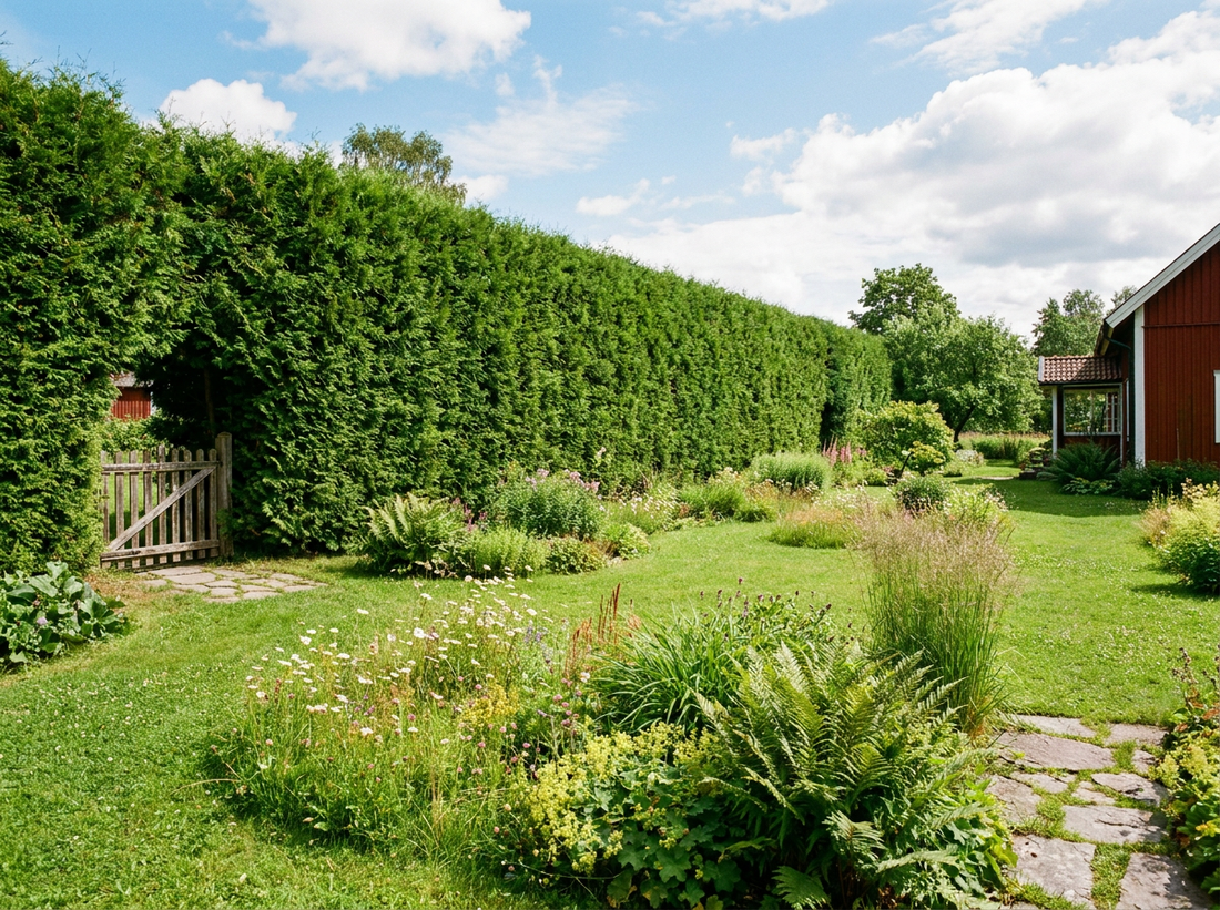Sommarskötsel av thuja – håll häcken grön och frisk i juli