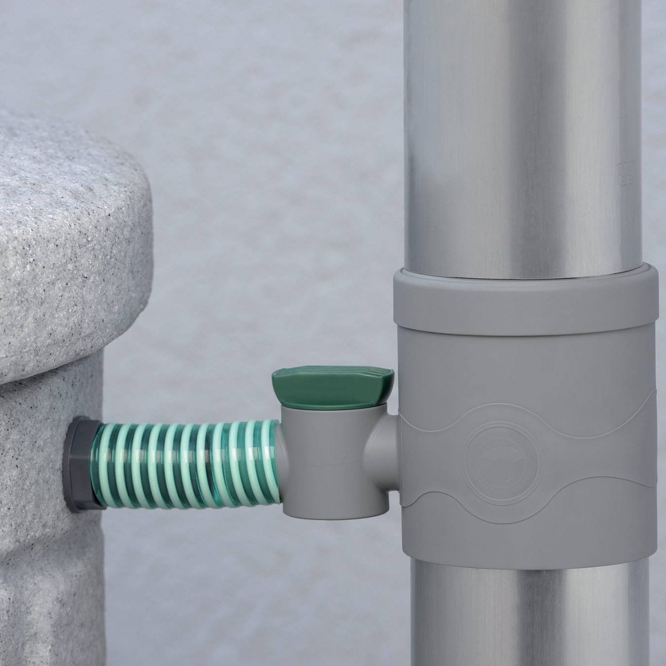 Samlaren med ventil grå för montering