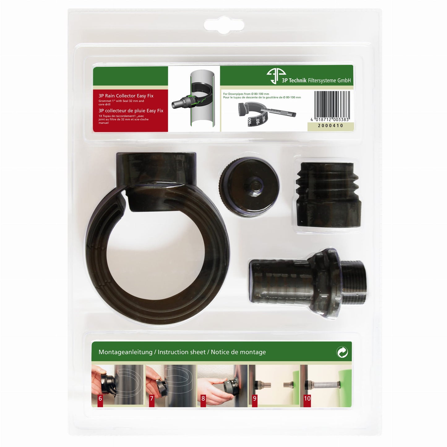 EASYFIX Regnvatteninsamlare för Avloppsrör