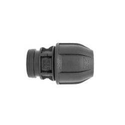 PE Genomföring 25mm Rör - 3/4" Invändig Gänga