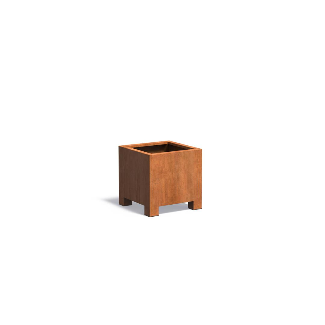 Planteringskärl with Feet Cort. Steel 2 mm CAP8 - AD600X600X600MM