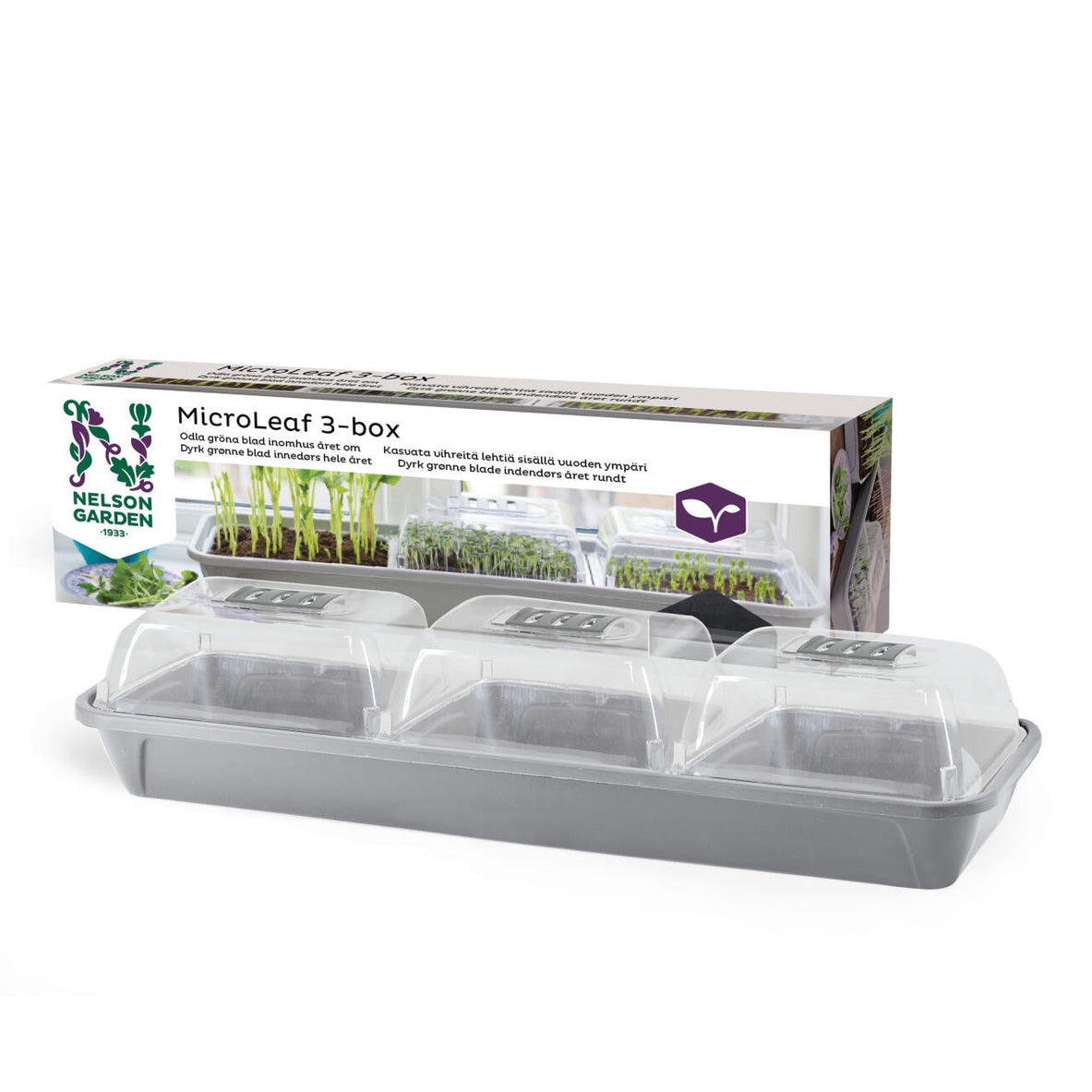 Minidrivhus Micro Leaf 3-box