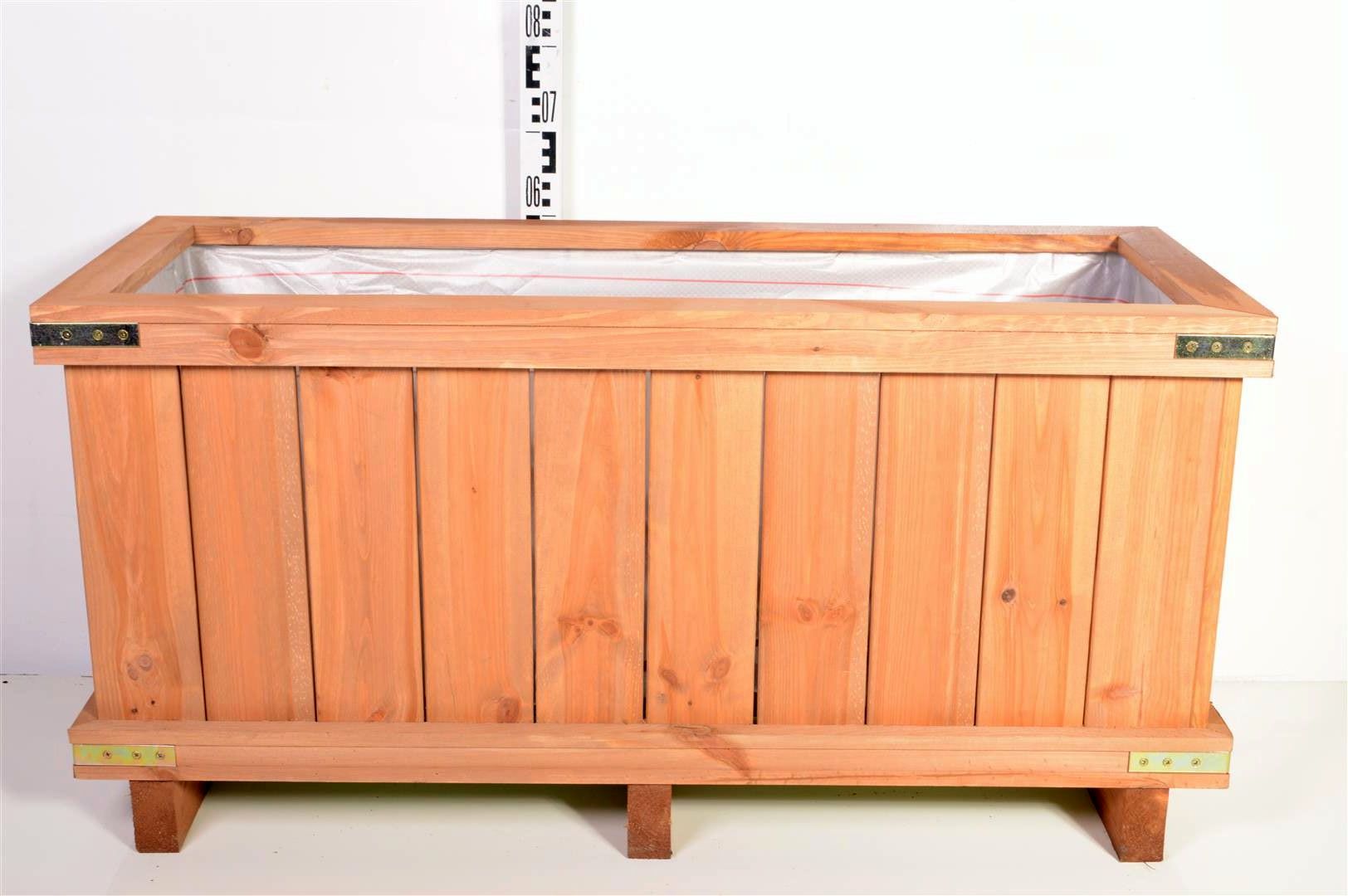 HoutenBloembak/HolzKubel/Wood.Cont. - 120X50X50 RECTANGLE