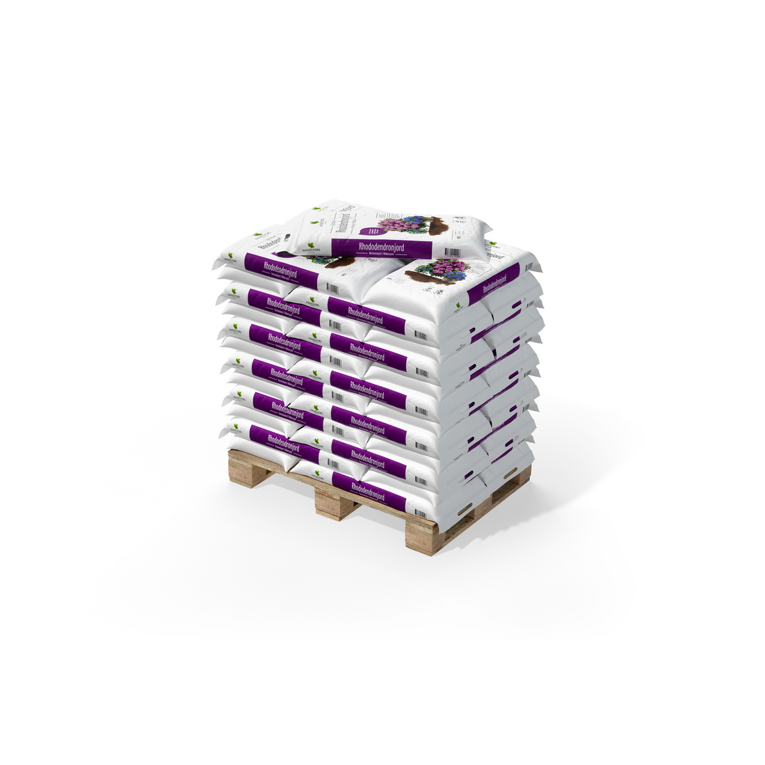 Hasselfors Rohdodendronjord, 15 liter, 51st, Halvpall