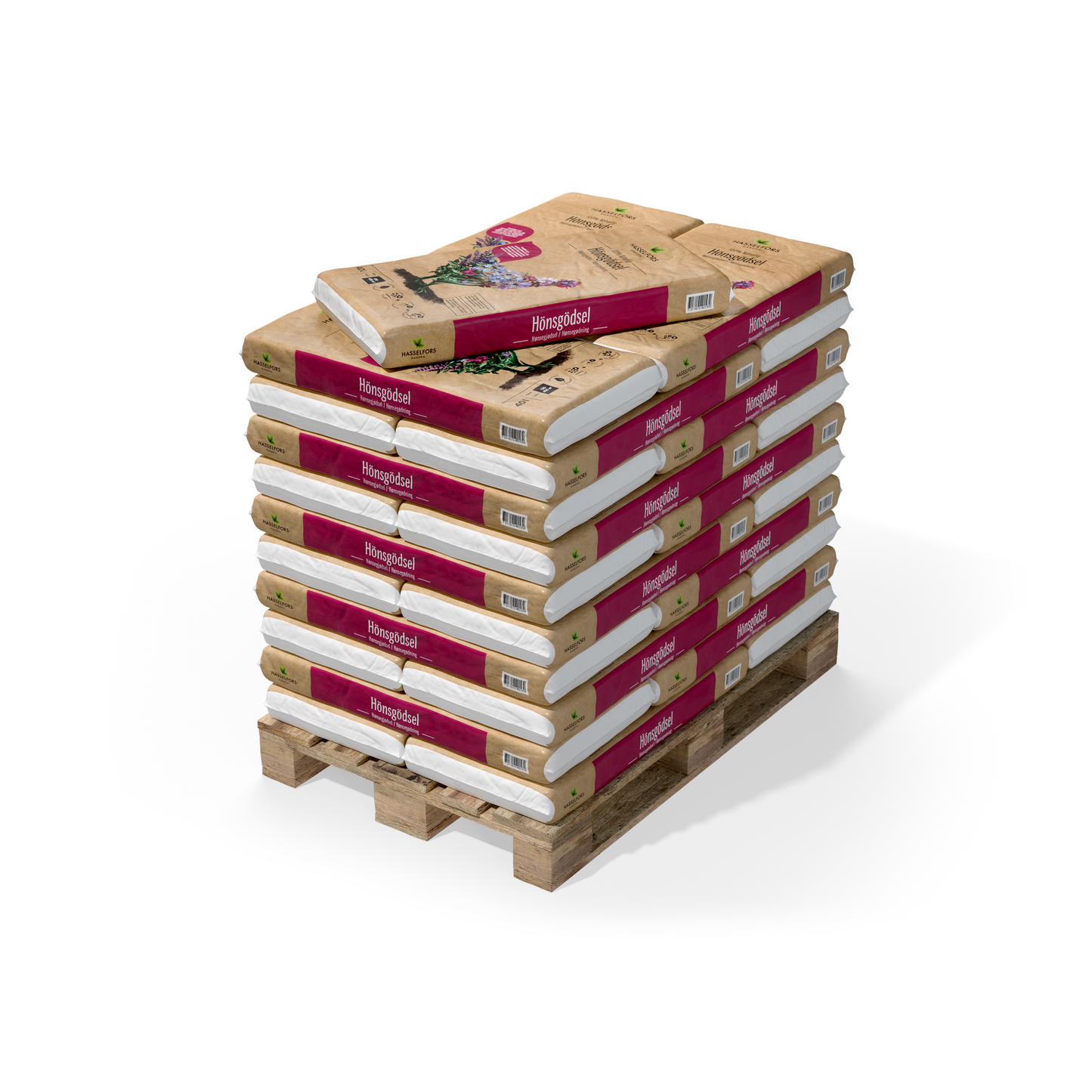 Hasselfors Hönsgödsel, 40 liter, 36st, Helpall