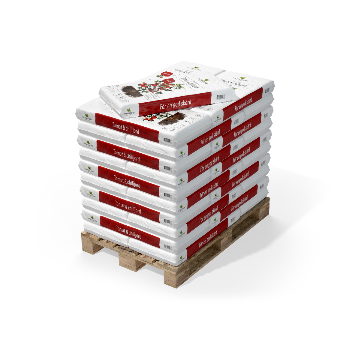 Hasselfors tomat & chillijord, 40 liter, 48st, Helpall