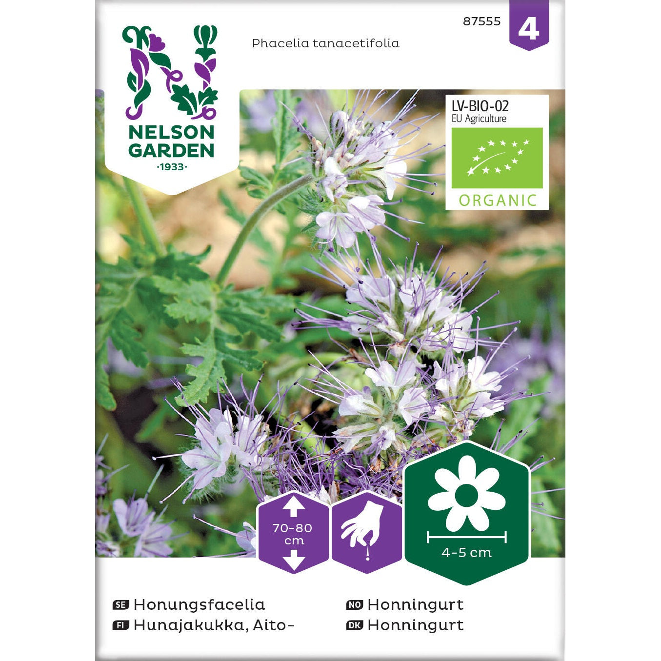 Honungsfacelia blå Organic