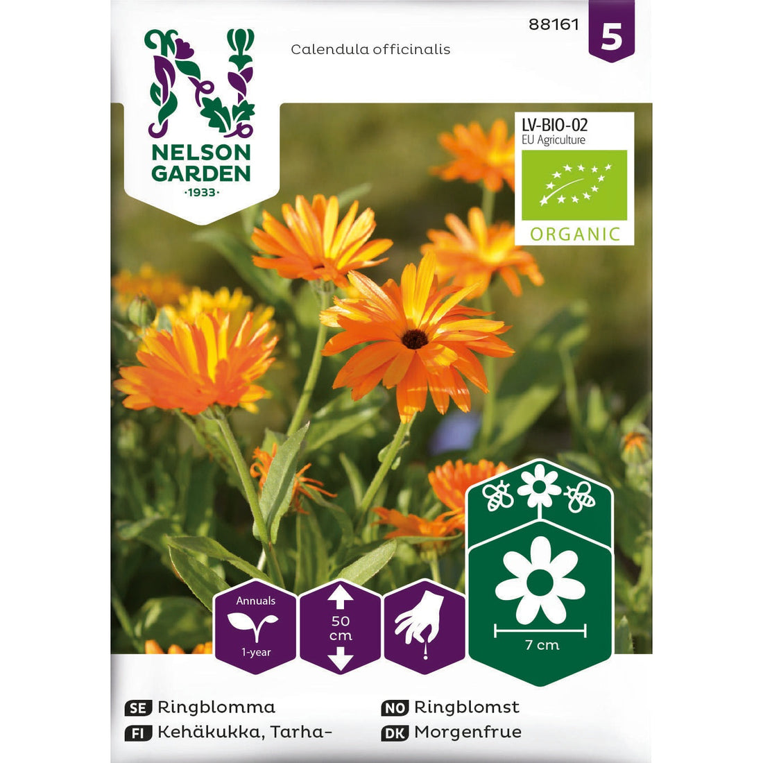 Ringblomma bl färger Organic