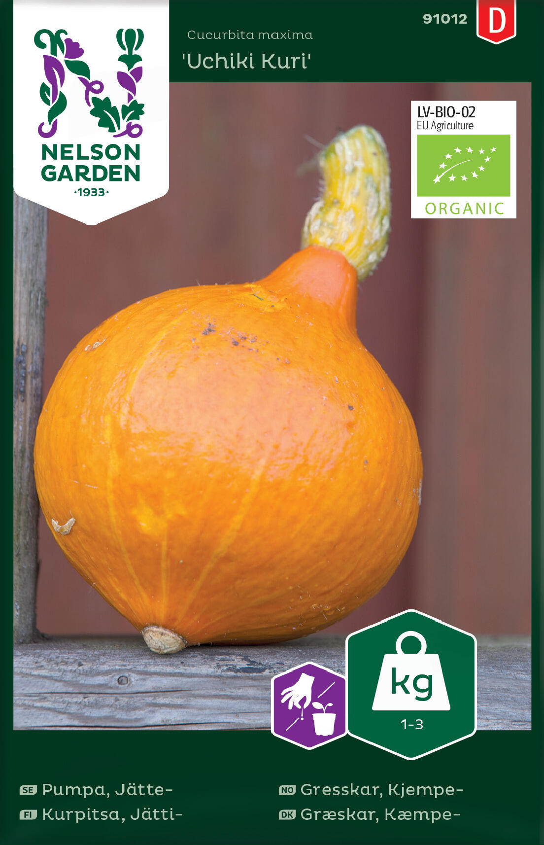 Pumpa Jätte- Uchiki Kuri Organic