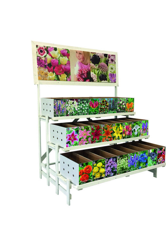 Display rack stående – Grå – 120 x 80 x 120 cm