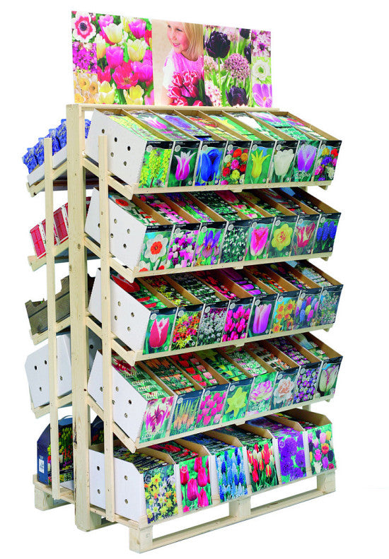 Display rack 2-sidig – Vit – 80 x 120 x 200 cm