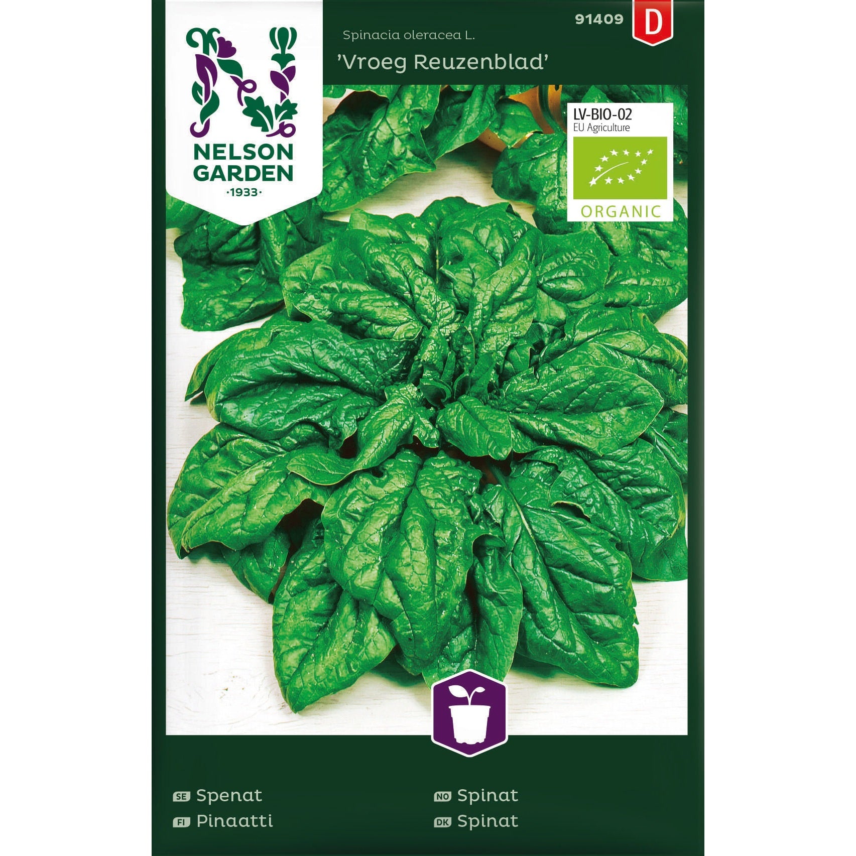 Spenat Vroeg Reuzenblad Organic