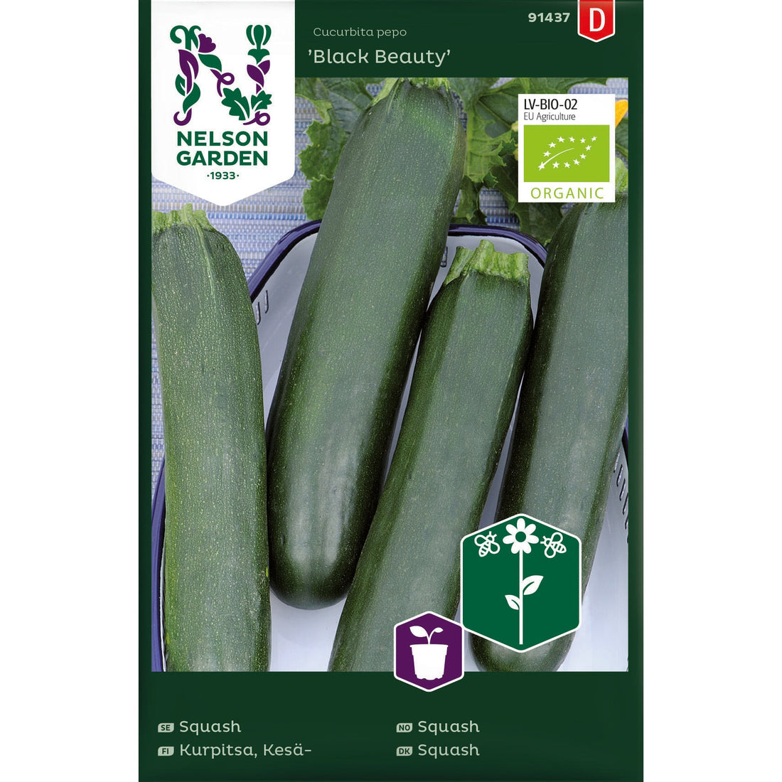 Squash Black Beauty Organic