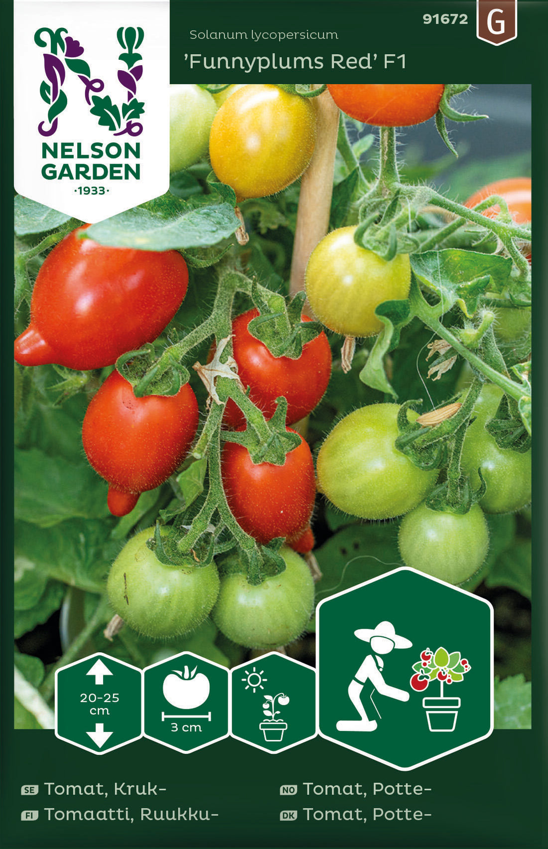 Tomat Kruk Funnyplums Red F1