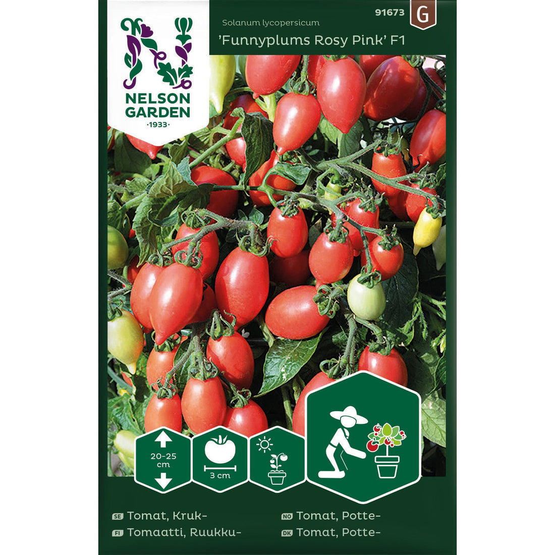 Tomat Kruk Funnyplums Rosy Pink F1