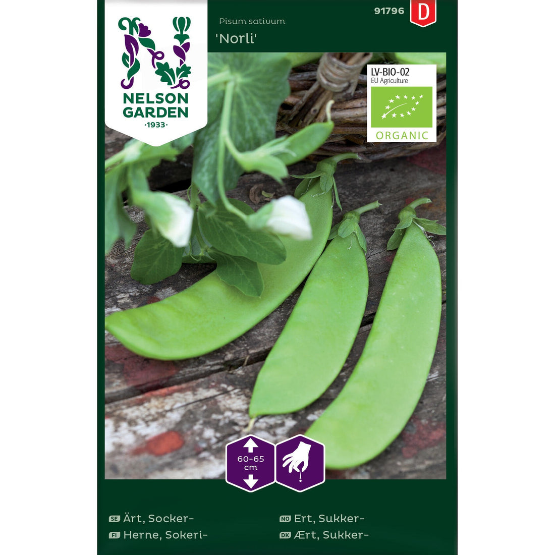 Ärt Socker- Norli låg Organic