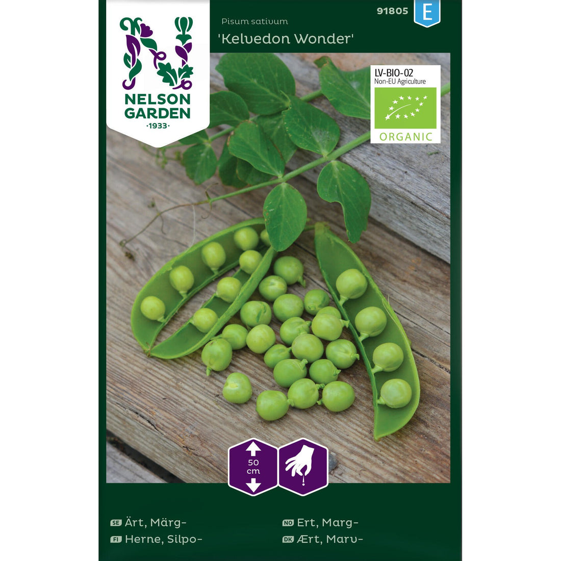 Ärt Märg- Kelwedon Wonder Organic