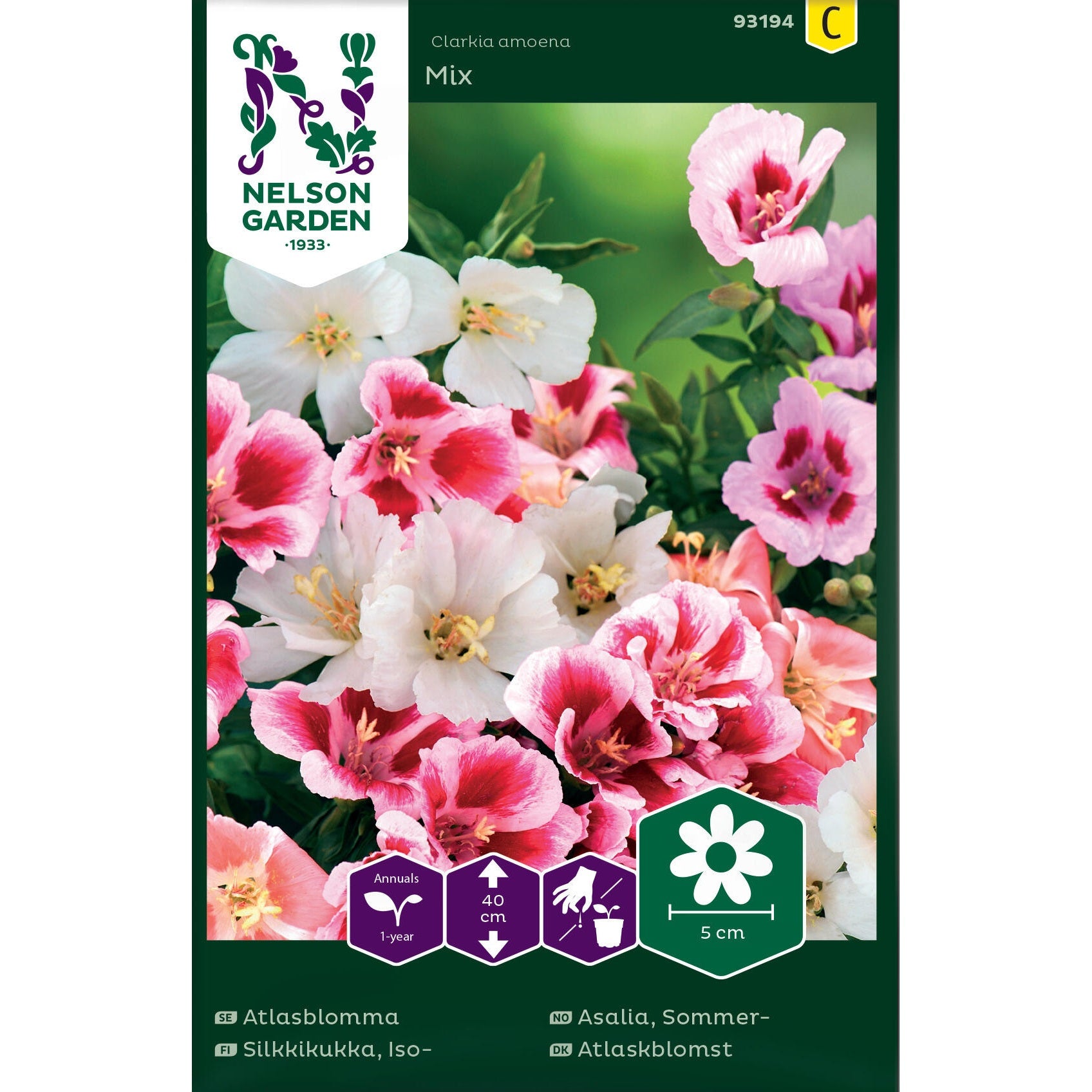 Atlasblomma bl färger