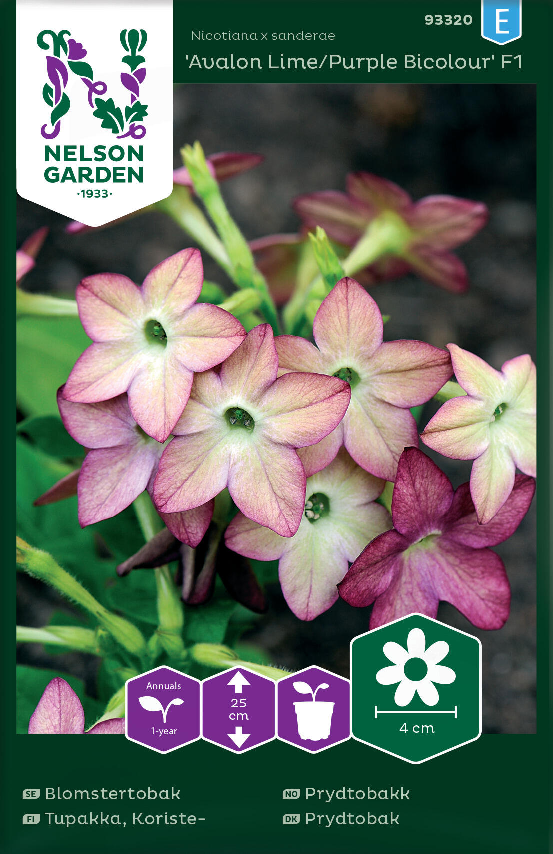 Blomstertobak Avalon Lime/Purple F1