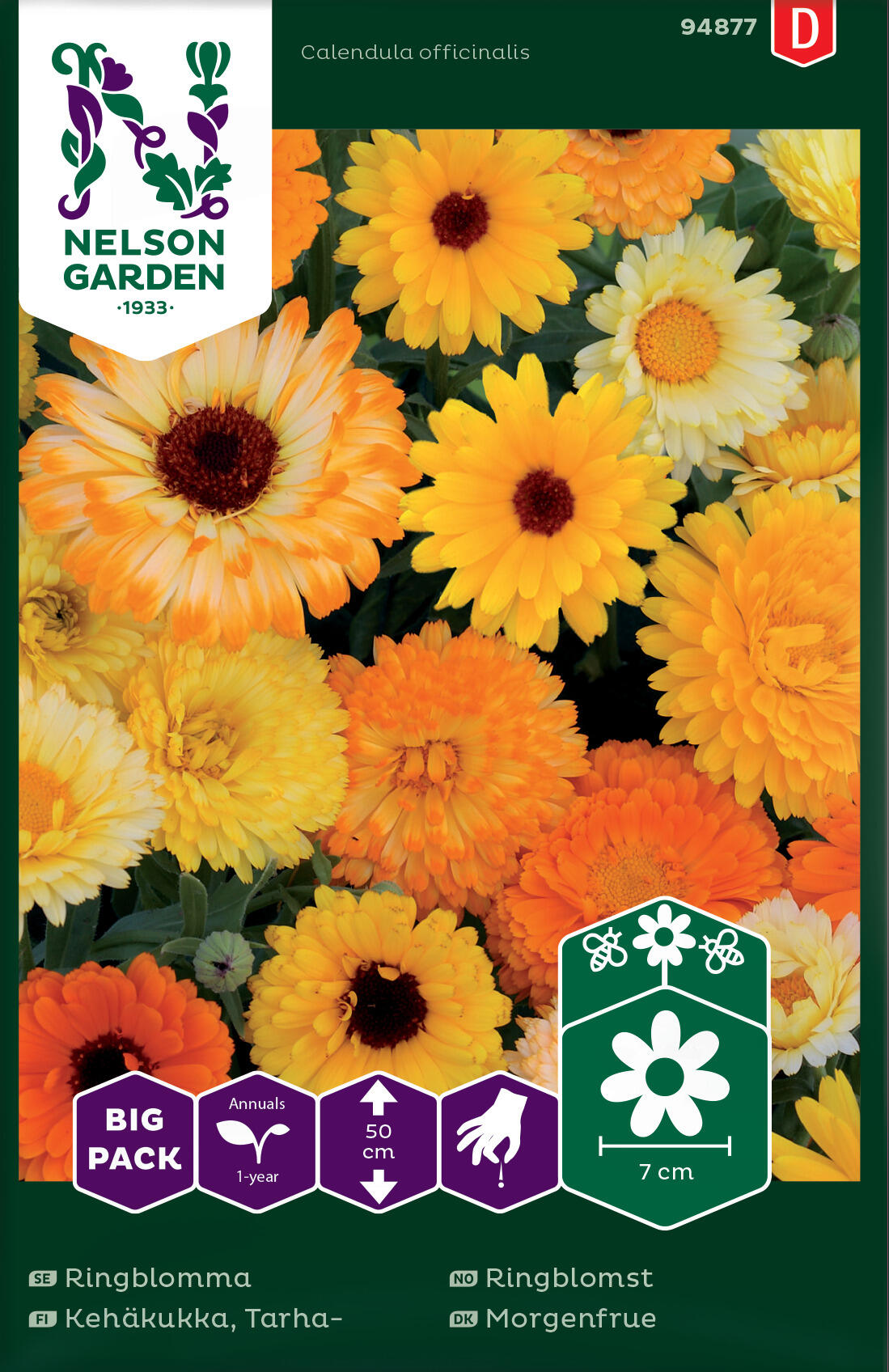 Ringblomma bl färger Big Pack