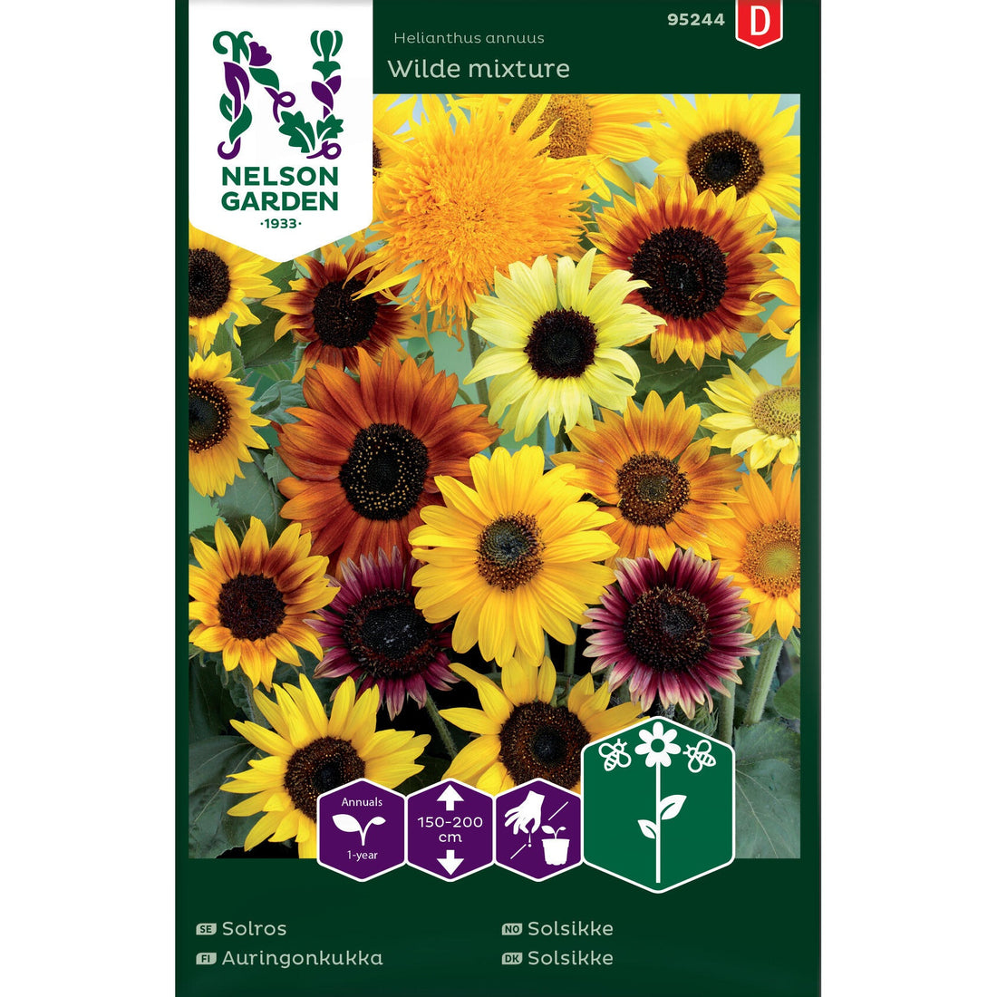 Solros Bland. sorter hög