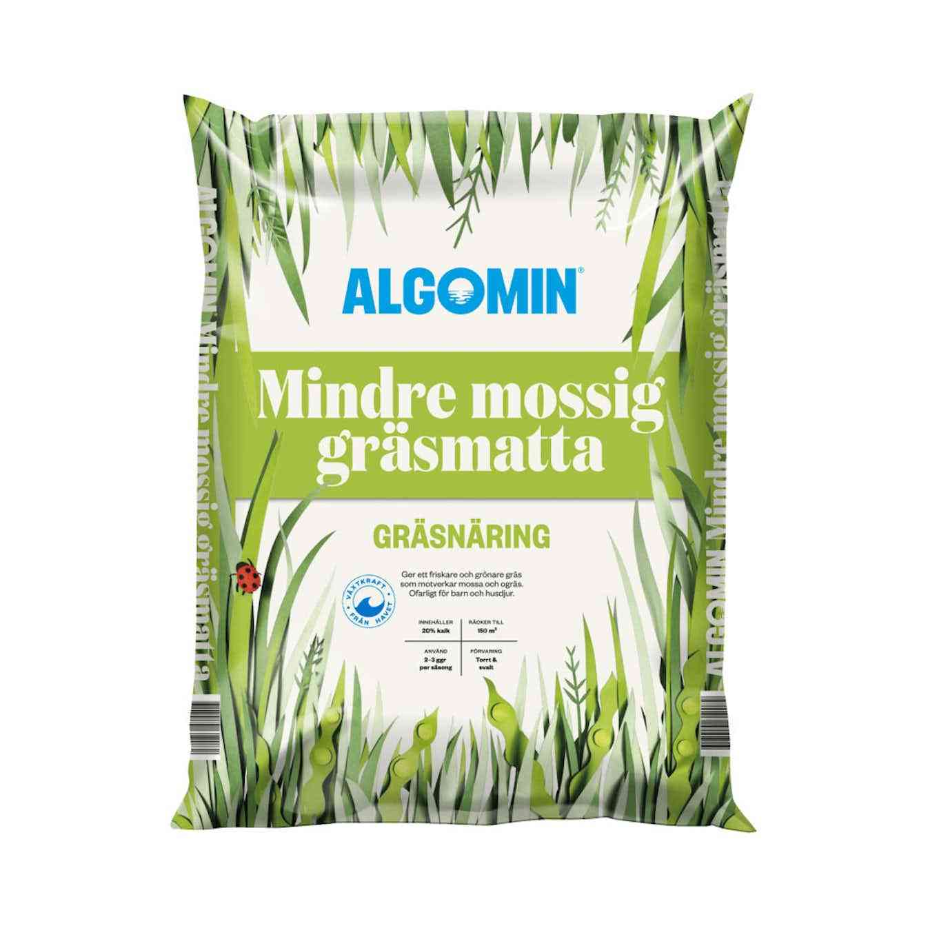 Köp ALGOMIN MINDRE MOSSIG GRÄSMATTA 13 KG ALGOMIN Gödsel