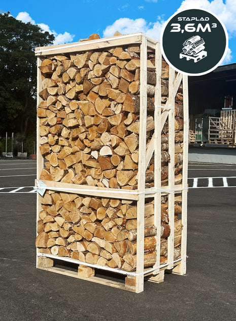 Brennholz 1,8 Kubikmeter, gestapelt. Getrocknetes Birkenholz - Kostenlose Lieferung nach Hause in ganz Schweden