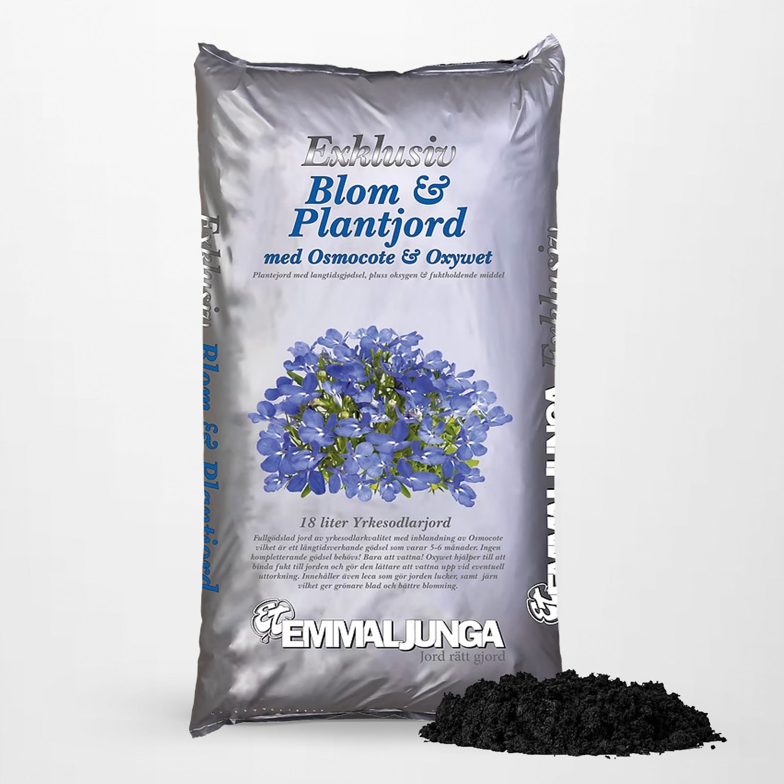 Emmaljunga Exklusiv Blom och Plantjord med Osmocote 18L