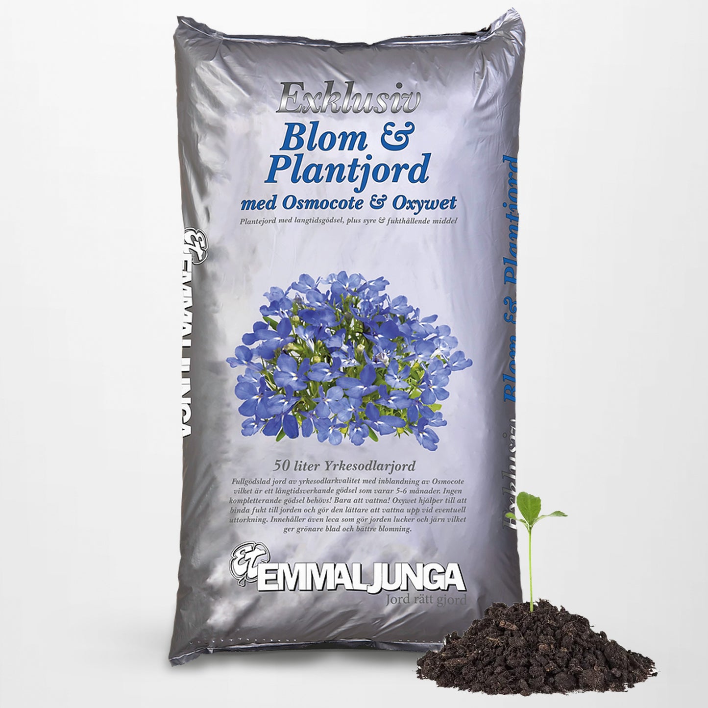 Emmaljunga Exklusiv Blom och Plantjord med Osmocote 50L - Helpall 39st