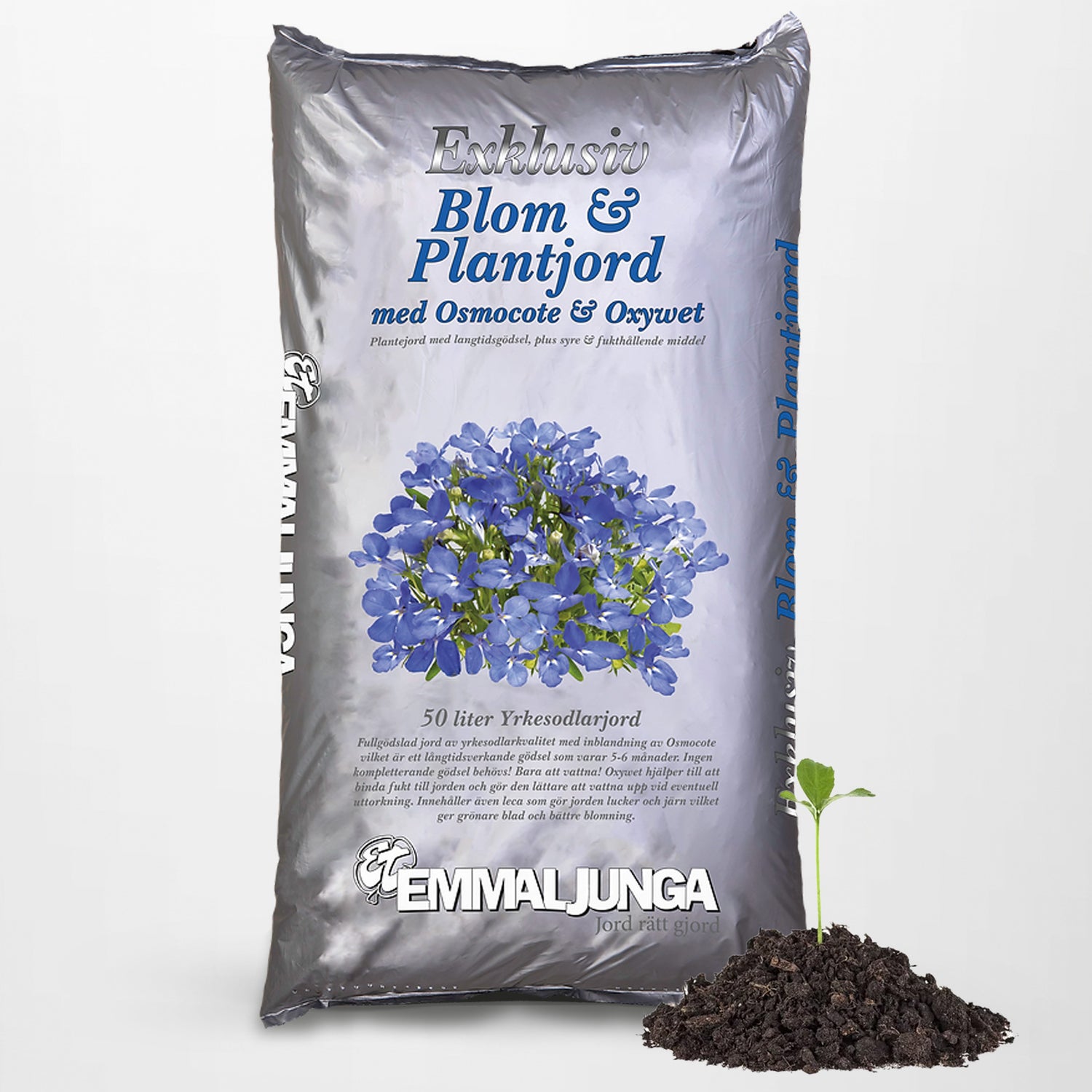 Emmaljunga Exklusiv Blom och Plantjord med Osmocote 50L - Helpall 39st
