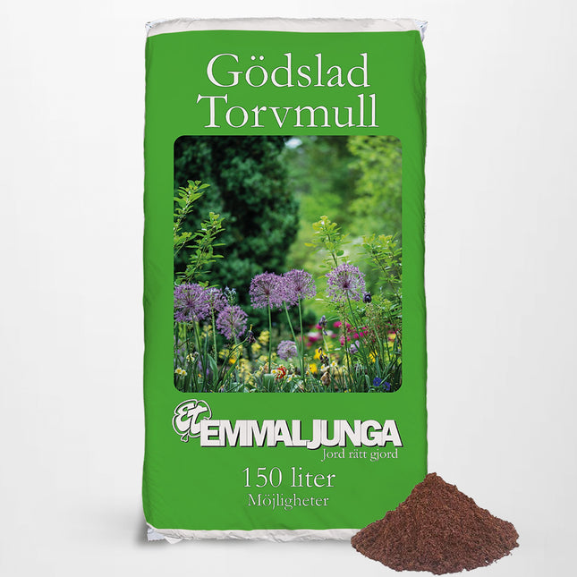 Emmaljunga Gödslad Torvmull 150L - Helpall 24st - Fraktfri