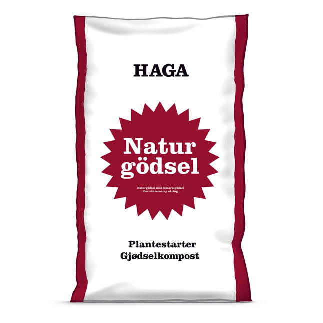 Hasselfors Haga naturgödsel, säck 40 liter