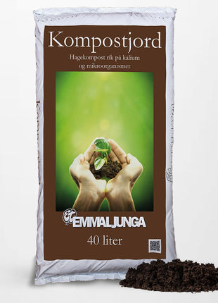 Emmaljunga Kompostjord 40L - Hel palle 48stk - Gratis fragt