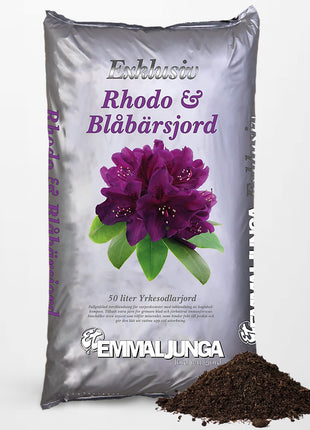 Emmaljunga Exclusive Rhodo &amp; Blueberry Soil 50L - Täysi lava 39 kpl - Ilmainen toimitus